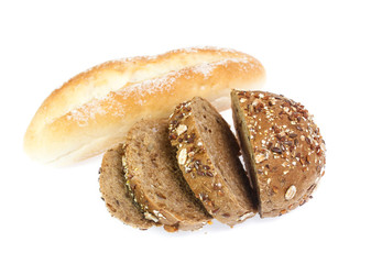 Bread isolated on white background