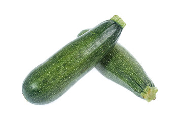 Fresh zucchini on white backgruond