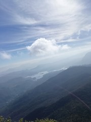 clouds in mountains