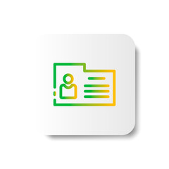 personal folder  icon unconnected line in smooth gradient color