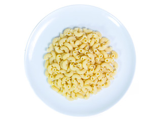 macaroni isolated on white background