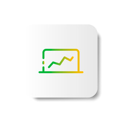 stock graph  icon unconnected line in smooth gradient color