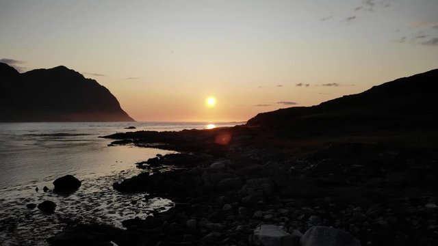 Days last light over the sea