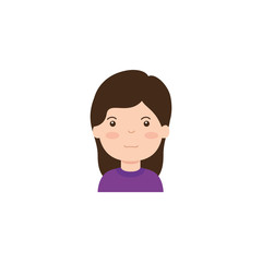 Isolated girl cartoon icon flat design