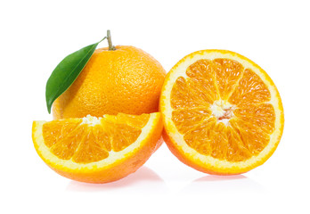 Orange fruit isolated on white background