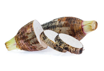 taro isolated on white background