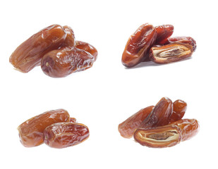 date plam isolated on white background (set  mix   collection)