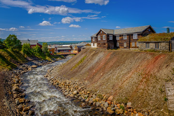 The mining town of Roros is sometimes called Bergstaden which means mountain town due to its...