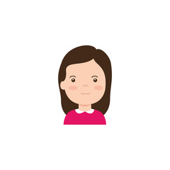 Isolated girl cartoon icon flat design