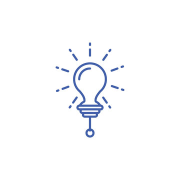 Isolated light bulb icon line design