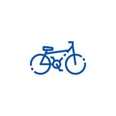 Fototapeta premium Isolated cycle icon line design