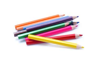 Obraz premium Color pencils isolated on white