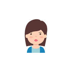 Isolated girl cartoon icon flat design