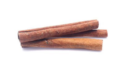 cinnamon isolated on white background
