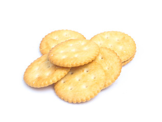 Cracker isolated on over white background