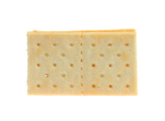 Cracker isolated on over white background