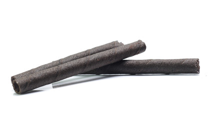 cream sticks isolated on white background