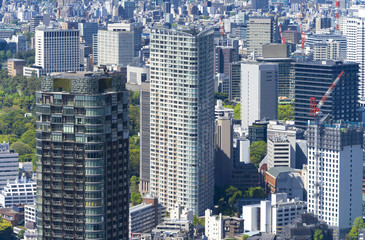 Fototapeta premium 東京風景 2019 六本木周辺の高層マンション群