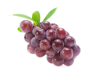 red grape  isolated on white