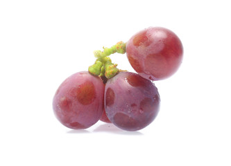 red grape  isolated on white