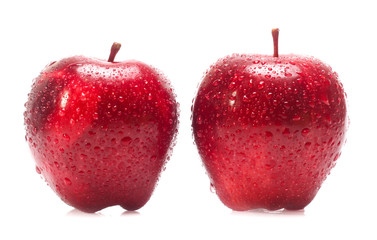 red apple isolated on white background