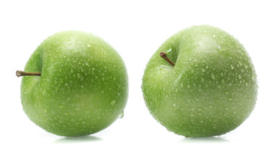 Green apple isolated on white background