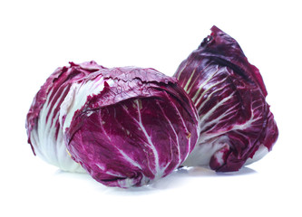Obraz premium Radicchio, red salad isolated on white background