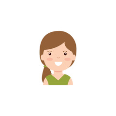 Isolated girl cartoon icon flat design