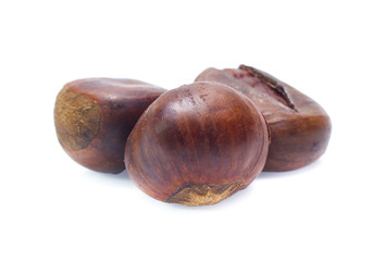 Chestnuts  isolated on white background