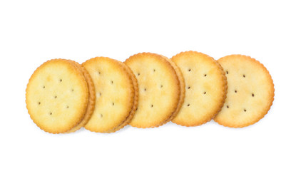 Sandwich biscuits cracker isolated on white background