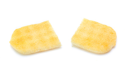Rice cracker on white background