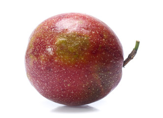 Passion fruit leaves isolated on white background