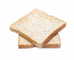 sliced bread isolated on white background