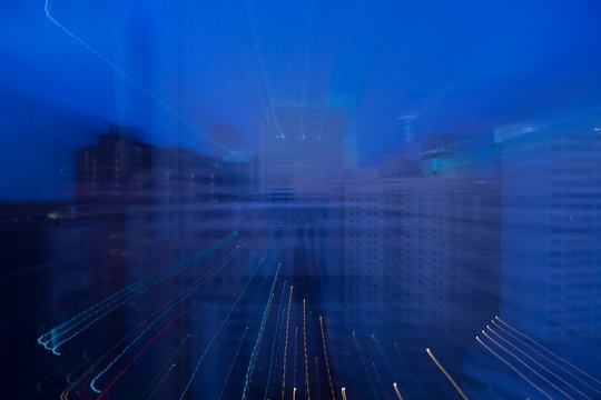 Abstract cityscape at night