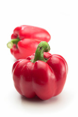 sweet red pepper isolated on white background