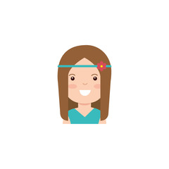 Isolated girl cartoon icon flat design