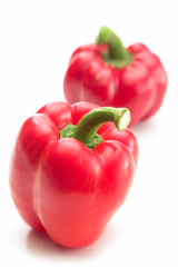 sweet red pepper isolated on white background