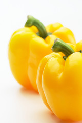 sweet yellow pepper isolated on white background..