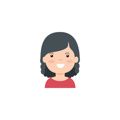 Isolated girl cartoon icon flat design