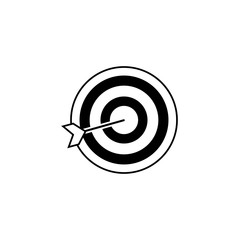 Isolated target icon line design