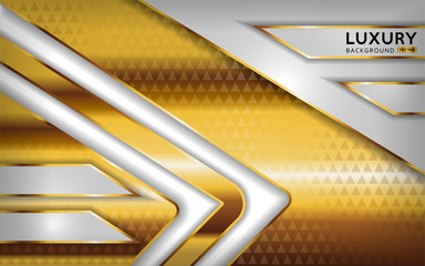 luxurious premium white abstract background with golden lines.