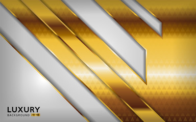 luxurious premium white abstract background with golden lines.