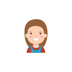 Isolated girl cartoon icon flat design