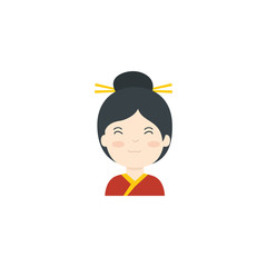 Isolated girl cartoon icon flat design