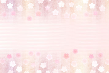 梅　年賀状　和紙　背景