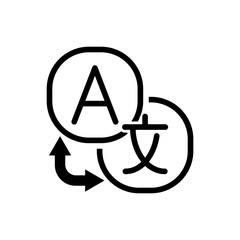 language translation icon trendy flat design