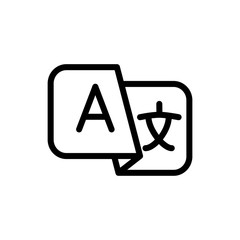language translation icon trendy flat design