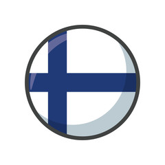 Fototapeta premium Isolated finland flag icon block design