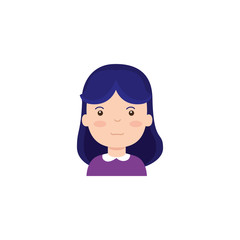 Isolated girl cartoon icon flat design