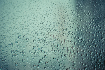 Water droplet on the window glass
